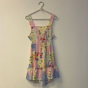 SHEIN Floral Mini Dress with Pink and Blue